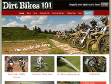 Tablet Screenshot of dirtbikes101.com
